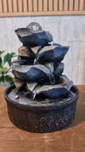 น้ำพุน้ำล้นตั้งโต๊ะ รุ่น7239190 เสริมฮวงจุ้ยมงคลแต่งบ้าน ของขวัญเปิดร้านใหม่ แบบโทรศัพท์ LTE กับ 1 ร้อน