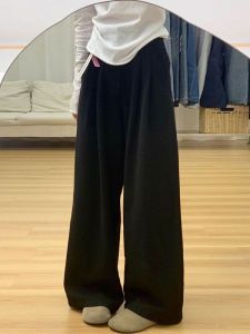 American Style Versatile High Waist Wide Leg Jeans Womens Autumn 2025 New High End Loose Straight Cut Trousers Trendy