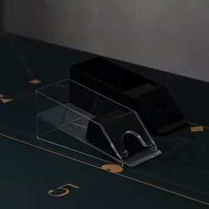 Card Dealer Shoe Utility Saving Time Transparent Professional Acrylic Blackjack Shoe Transparent Card Dealer Shoe