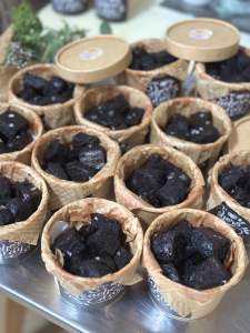 Valrhona Fudgey Brownie bites in a Tub (Less sweet Low-GI Sugar)