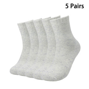 5 Pairs Autumn Winter Fleece-lined Thick Wool Warm Socks Home Floor Socks Outdoor Ski Socks Mountaineering Socks
