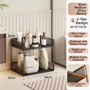 evesigar | Multifunctional Bathroom Storage Cart Stainless Steel
