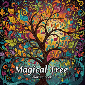 1Pc Magical Tree Coloring Book For Adults And Teens Featuring 24 Pages Graffiti Painting Drawing Gift For Holiday Birthday ﻿