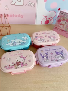 🍚 กล่องข้าวสแตนเลส จำเป็นต้องน่ารักขนาดนี้ป่ะ ลายการ์ตูน ขนาดความจุ 700 ml มีช่องแบ่ง 2 ช่อง สแตนเลส 304