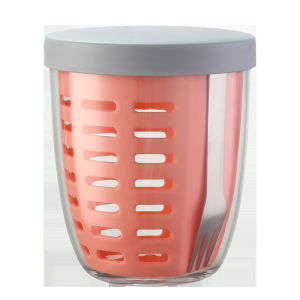 Drainable Seal Leakproof Food Container with Fork
