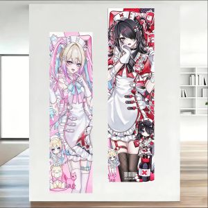 Hot Toys | Y2K Kawaii Medical Element Vertical Door Curtain Set Pink Red Cross Nurse Hat Print Fabric Door Panel Minimalist Sweet Decor C