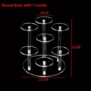 Acrylic Display Stand Step Shelf Storage Holder for Figurines Collectibles Toy Storage Organizer Clear Plastic Showcase