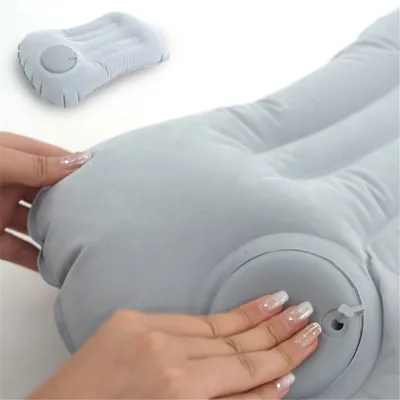 Camping Inflatable Pillow Portable Ultralight Travel Hiking Pillow for Neck and Lumbar Support