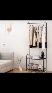 Kệ Chữ L Có Chỗ Treo Quần Áo Giá 2 Tầng Để Giày Dép Tiện dụng