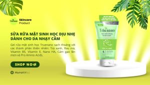Gel rửa mặt sinh học giúp mịn da Truenano Bio Refreshing Facial wash 150ml - dành cho da nhạy cảm mẫn đỏ dị ứng và các loại da