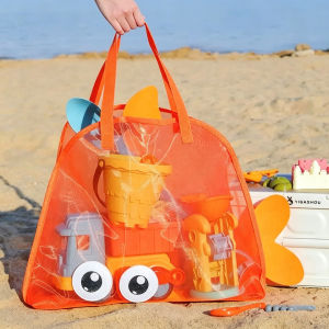 Beach Toy Organizer Set Portable Folding Mesh Beach Bag