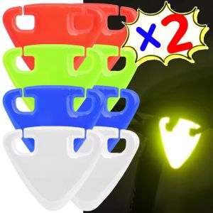 2PCS Bicycle Reflective Tail Light Night Riding Triangle Reflective Warning Sticker Safe Cycling Lamp MTB Rear Light Bicycle Accessories