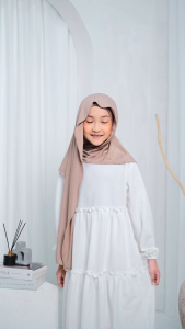 Pashmina Instan Jersey Oval Fahira Shamira | Hijab Remaja Kekinian | Bahan Jersey Premium Adem & Stretchy