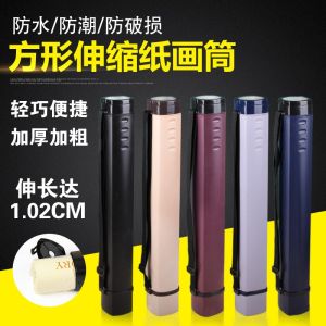 Colorful Square Moisture-Proof Expandable Plastic Art Tube Poster Storage Tube Paper Roll Holder Business Supplies