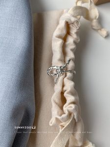 Asymmetric Design Butterfly Knot Ring Outline Line Sketch Open Ring Geometric Pattern Alloy Finger Ring for Women Fashion Jewelry