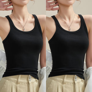 miiow | Slim Fit U-Neck Strap Vest For Women Summer New Style Inner And Outer Wear Hide Side Breast Thinming Beautiful Back Base Top