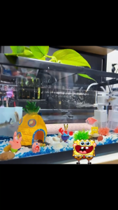 SpongeBob Fish Model Fish Tank Micro Landscape Ornaments Aquarium Simulation Decoration