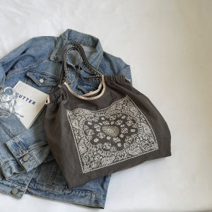 Casual Canvas Tote Bag Womens Large Capacity 2025 New Style Single Shoulder Bag Versatile for College Students Class