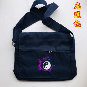 Cloud Roaming Daoist Backpack Canvas Multi-Functional Bag Taoist Priest Shoulder Bag Lucky Clouds Design Outdoor Sports Bag