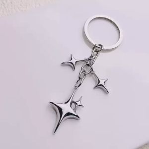 Fashion Stars Moon Alloy Keychain Key Chain For Women Men Gold Silver Color Couple Keychain Daily Jewelry Star Moon Keychain Metal Key Rings Women Men Couple Bag Pendant Handmade Hangings Jewelry Y2K Personality Keychains Decoration