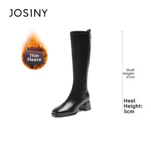 Josiny | Fleece Lined High Heel Tall Shaft Boots
