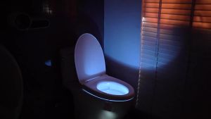 Toilet Night Lights Motion Activated Toilet Bowl Light 7Color Changing Bathroom Decoration LED Nightlight Night Lamp Smart Light