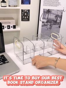 Multifunctional Desktop Storage Organizer Space Saver Bookshelves Stationery Organizer Office School Supplies Holder