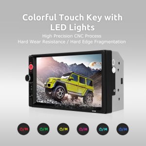 ESSGOO 7018B 3rd 7" Double 2 Din Touch Screen Bluetooth Car Radio Stereo MP5 Player USB/SD/TF/Android&IOS MirrorLink Free Shipping