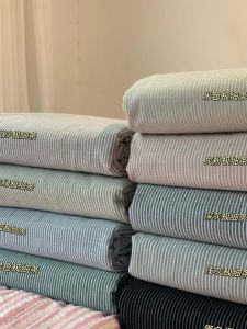 Japanese Style Simple Washed Cotton Stripe Solid Color Bedding Set Full Cotton Bed Sheet Bed Skirt Pillowcase Quilt Cover