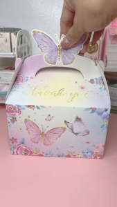 Butterfly Gift Box Loot Box for Birthday Party Party Needs Party Favor Paper Bag for Gifts Souvenirs Baby Shower