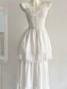 Bộ Váy Hai Mảnh Ngọt Ngào Mùa Hè Váy Dài Cạp Cao Không Tay Váy Midi Xếp Ly Không Tay Váy Nữ