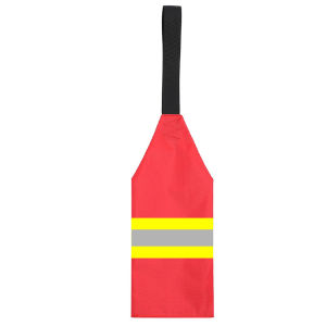 Kayak Safety Flag with Reflective Strips Red Warning Flag Enhanced Visibility Durable Oxford Fabric for Canoe SUP Towing Outdoor