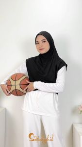 Jilbab rompi sport ELIZA hijab olahraga menutup dada jersey super premium