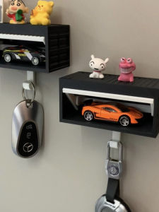 Creative Garage Key Holder Car Model Storage Hook Home Decoration Keychain Organizer Plastic Wall Mounted Hook