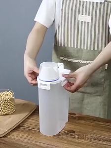 Sealed Grain Storage Jar Moisture-Proof Rice Bucket Pet Food Container with Leak-proof Lid Airtight Storage Box for Kitchen