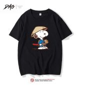 Snoopy Collaborative Summer New Loose Pure Cotton Short Sleeve Mens Trendy Brand INS Versatile Half Sleeve Top T-Shirt