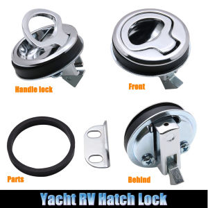 Boat Deck Hatches Locker Cover 316 Stainless-Steel Marine Hatch Locking Handle Flush Pull Hatch Slam Latch Boat Hardware 1/20pc