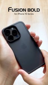 RINGKE® FUSION BOLD Rigid Strong Compatible iPhone 15 Pro Max / 15 Pro Crystal Clear Back Shockproof Soft TPU Bumper Case