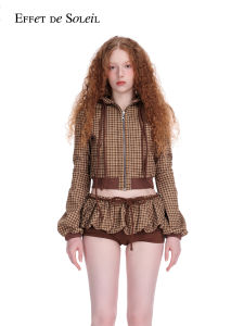 Vintage Plaid Hooded Jacket
