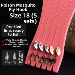 Ewitgo | Pre-Tied Night-Light Fly Fishing Lure Kit for Topmouth Culter