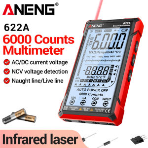 ANENG | ANENG Infrared Laser Multimeter 622A Digital 6000 Counts Diode Voltmeter Ammeter NCV Voltage Detection Electrician Repair Tools