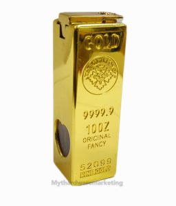 Gold Bar Shape Jet Flame Lighter