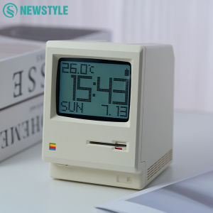Maclock Retro Clock With Night Light Creativity Table Decoration Light Beside Wake Up Alarm Clock For Kids Room Decor