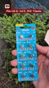 Vỉ 10 viên pin VINNIC LR41 / L736F / AG3 / G3 / 192 - Chính hãng