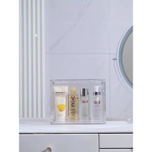 HOMU COSME L Acrylic Transparant Cosmetic Display Box Kotak Penyimpanan Kosmetik Display Transparan