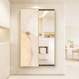 RUIBAHAO | Creamy Style Concealed Sliding Full Length Mirror