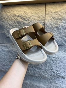 Designer Line Soft Bottom Anti-Slip Summer New Mens Buckle Slippers Comfortable Wearing Trendy One-Strap Slip-On Shoes