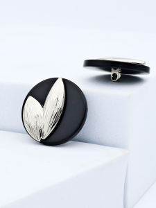 Nút Nhựa Kim Loại Thanh Lịch Đen Trắng Nút Tre Tinh Tế Chất Lượng Cao Áo Len Vest Nút Tre Nút Quần Áo Nút Trang Trí