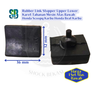 Karet Tahanan Mesin Atas Bawah AHM Ori Honda Scoopy Karbu Beat Karbu (Ganjal Penahan Rubber Link Stopper Upper Lower Original Losspack)