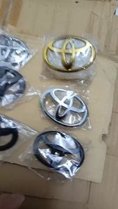 Toyota Steering Wheel Logo Carbon Matte Gloss Black Red Chrome Gold